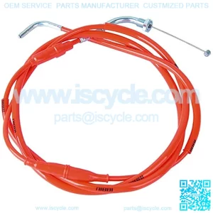 High Performance Motorcycle Throttle Cable Adjustable GY6 Scooter Throttle Cable Flat Slide Carburetor Throttle Cable Black 177CM Fit Yamaha Kymco SYM GY6 Scooter 125 150 Moped