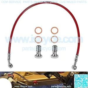 TRX300EX Rear Brake Lines Line Kit ATV Red For Honda TRX400EX, TRX400X, TRX300EX (ALL YEAR), ATC250R (1985, 1986), For Suzuki LTZ400
