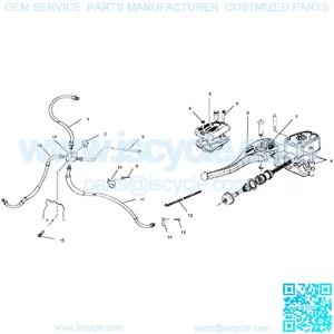 Polaris Brake Line, OEM Part 1910501, Qty 1