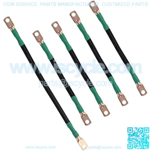 Golf Cart Battery Cable Set (4 Gauge) for EZGO 1994 & UP Medalist/TXT,36V/48V Golf Buggies - 4-10" Black, 1-13" Black.(5 Pack)