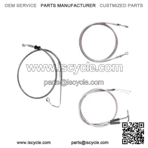 Stainless Cable & Line Bsc Kit 13" Apes 2011-2015 Harley Softail CVO models wABS (For: Harley-Davidson)