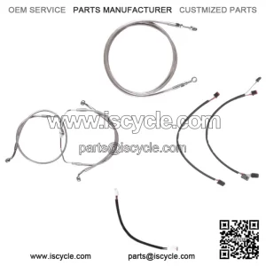 Stainless Clutch & Brake Line Cmpt Kit 20" Apes 2017 & Up Harley Road King NoABS (For: Harley-Davidson)