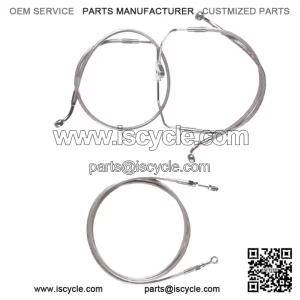 Stainless +10" Clutch & Brake Line Bsc Kit 2017 & Up Harley Road King No ABS (For: Harley-Davidson)