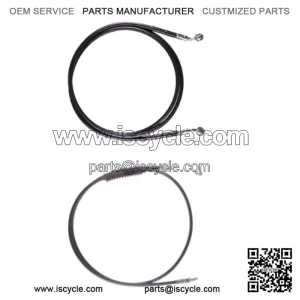 Black +4" Cable & Brake Line Bsc Kit 2018 & Up Harley-Davidson Softail No ABS (For: Harley-Davidson)