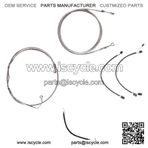 Stainless Clutch & Brake Line Cmpt Kit 16" Apes 2017 & Up Harley Road King w/ABS (For: Harley-Davidson)