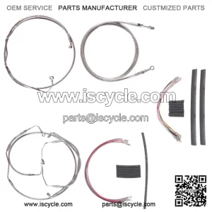 Stainless Clutch Brake Line Mstr Kit 18" Apes 2008-2013 Harley Touring CVO ABS (For: Harley-Davidson)
