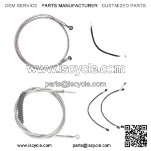 Stainless Cable & Brake Line Cmpt Kit 13" Apes 2018 & Up Harley Softail w/ABS (For: Harley-Davidson)