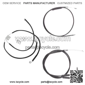 Black +6" Cable & Brake Line Bsc DD Kit 2012-2017 Harley-Davidson Dyna w/ABS (For: Harley-Davidson)