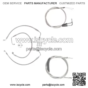 Stainless Cable & Brake Line Bsc DD Kit 2002-2008 Harley Sportster Roadster (For: Harley-Davidson)