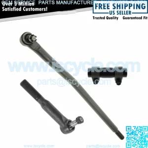 Steering Kit 3 Piece Set Drag Link Tie Rod Adjusting Sleeve Pitman Arm for Ford