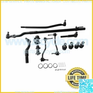 12x Suspension Steering Kit Drag Link Tie Rods For Ford F250 F350 Excursion 4WD
