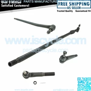 Front Inner Outer Tie Rod End Drag Link Steering Kit Set 4pc for Ram 2500 3500