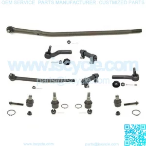 Front Steering 10Pc Kit 4 Tie Rods 2 Slev Drag Link Ford E250 E350 E450 92-06
