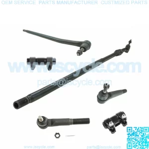 Front Inner Outer Tie Rod End Drag Link Adjusters Steering Kit Set 6pc 4WD