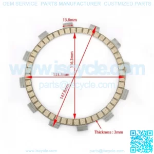 High quality Paper Based Material Motorcycle Clutch Friction Plate for YAMAHA / KAWASAKI