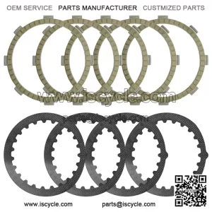 Clutch Friction Plates Kit for Yamaha YZ80 DT100 MX100 RT100 TTR125 1974-2024