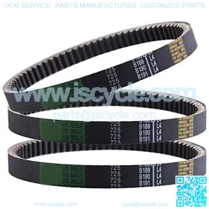 3 Pcs Go Kart Drive Belt 725,Drive Belt Clutch Replacement for Hammerhead 80T TrailMaster Mid XRX Mud Head Go Kart 6.5HP Engine 30 Series(Go-Karts 9.110.018-9.100.018-725)