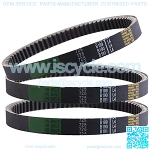 3 Pcs Go Kart Drive Belt 725,Drive Belt Clutch Replacement for Hammerhead 80T TrailMaster Mid XRX Mud Head Go Kart 6.5Engine 30 Series(Go-Karts 9.110.018-9.100.018-725)
