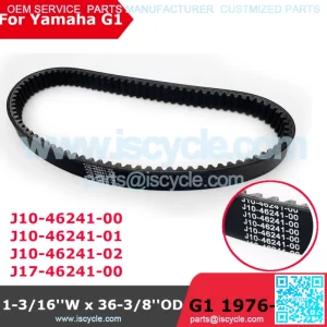 Golf Cart Clutch Drive Belt for Yamaha G1 G1A 2 cycle Gas 1976-1989 J10-46241-00