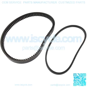 Drive Belt and Starter Belt for EZGO 4 Cycle Gas Golf Cart RXV TXT Express Medalist ST Vehicles Terrain 1994-2013 72054G01 72024G01 72025G01