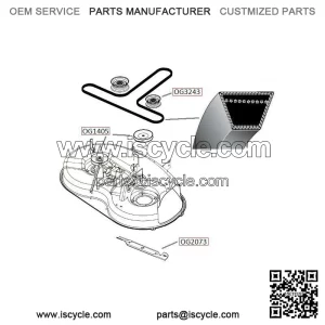 Travel V-belt Husqvarna LT131 and others