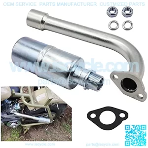1" Go Kart Exhaust With Screw On Muffler For Predator 212cc/Clone 196cc Engines