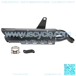 Motorcycle Exhaust Slip-on Muffler Pipe Tube with Heat Shield Cover Kit for CMX 300 CMX 500 Rebel 2017-2021 Black
