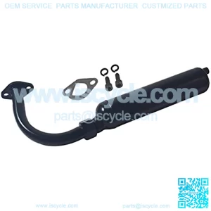 Black Exhaust Pipe Muffler Jet Kit For Predator 212cc 196cc 6.5Hp GX160 GX200 KT196 CK196 Hammerheat 80t Manco Go Kart Trailmaster MB200 Mini Bike