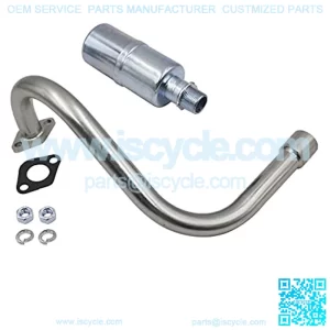 Exhaust with Muffler for Predator 212cc 6.5hp mini bike, Honda GX160, GX200, DuroMax 7 Hp