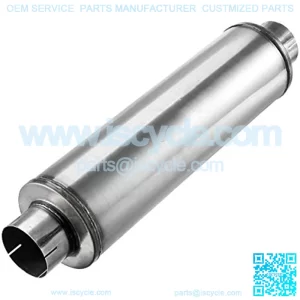 Upower 4" Inlet Diesel Exhaust Muffler 7" x 24" Body 30" Whole Length XS2772 - Straight Through Stainless Steel Welded On Resonator Muffler