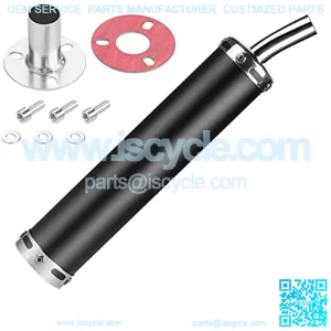 Universal 22mm/0.87" Exhaust Muffler Black Fit For 50cc 80cc 2 Stroke Bike Gas Engine Motor Parts,Motorcycle Street Dirt Bike Pipe Silencer Racing