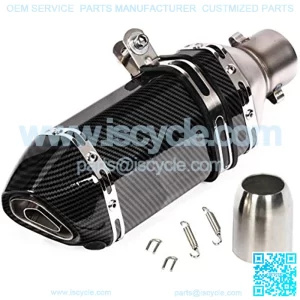 Universal Motorcycle Short Exhaust Muffler Carbon Gobo Slip On w/DB Killer 51mm