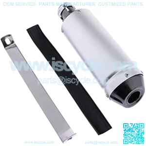 Gazechimp Polished Universal ATV Motorcycle Modified Exhaust Muffler Aluminum 28mm Adapter Inlet Tail Connector for 50-125CC Scooter