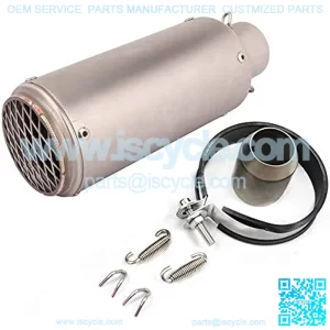 Motorcycle Slip On Exhaust Muffler Universal 1.5-2" Inlet Exhaust Pipe With Removable DB Killer Fit For Pit Dirt Bike Scooter ATV Racing Street Bike