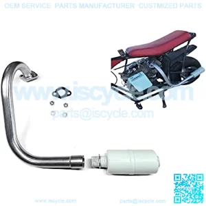 Exhaust With Muffler for: Predator 212cc,Honda GX160, GX200, DuroMax 7 Hp...
