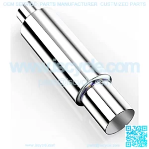 MZS Exhaust Muffler, Stainless Steel Exhaust Tip 18.5" Length 2.5" Inlet 4" Outlet Universal for Car Sedan SUV Truck Vehicles