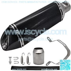 Motorcycle Slip On Exhaust Muffler,1.5-2"Carbon FiberUnversal Exhaust Slip on Silencers & MufflersFor Dirt Bike Street Bike Scooter ATV Racing Exhaust Pipes