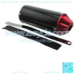 Aluminum 28mm Exhaust Muffler With Clamp For 50cc 70cc 90cc 110cc 125cc Pit Dirt Bike Mini Motocross Motorcycle CRF50 Coolster SSR Thumpstar