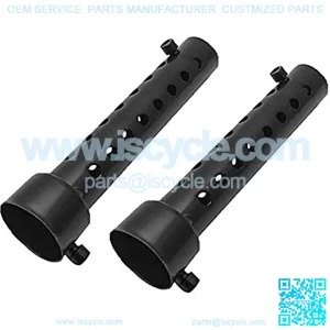 2PCS Universal 48mm Motorcycle Exhaust Silencer Motorbike Muffler Can Insert Baffle Silencer DB Killer Removable(Black)