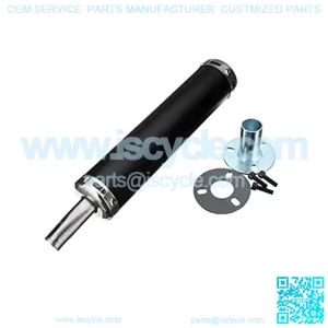 Universal metal 22MM Motorcycle Racing Exhaust Muffler Silence Silencer 2 Stroke Motorcycle Exhaust Pipe Muffler (Black)
