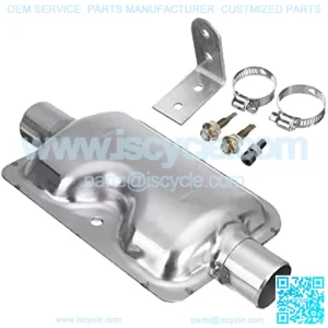 Exhaust Pipe Muffler Silencer,24mm Parking Air Heater Exhaust Muffler Diesel Parking Heater Muffler Pipe Clamp