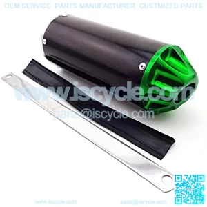 Aluminum Green 28mm Exhaust Muffler For 50cc 90cc 110cc 125cc CRF50 XR50 KLX110 SSR Thumpstar Chinese Pit Dirt Bike Motorcycle