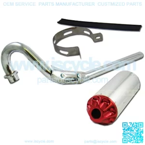 HIGH PERFORMANCE AFTERMARKET Red Racing Muffler Exhaust Pipe System FOR CRF50 XR50 XR CRF 50 70 or Similar Pit Dirt Bikes
