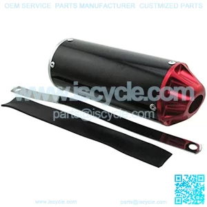 Aluminum Red 28mm Exhaust Muffler For 50cc 70 90cc 110cc 125cc CRF50 XR50 KLX SSR Thumpstar Lifan Chinese Pit Trail Dirt Bike
