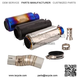 For CF-Moto 450SR 450SS 450NK 2022-2024 Black Muffler Tips Exhaust Mid Link Pipe