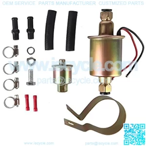 E8012S GA8012S Low Pressure (2.5-4.5 PSI?? Universal 12V Heavy Duty Gas Diesel In-Line In-Tank Electric Fuel Pump With Installation Kit Metal Solid it Metal Solid Petro Gasoline or Diesel Engine