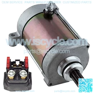 Starter And Relay Solenoid Compatible With Yamaha Grizzly 660 Yfm660 2002-2008
