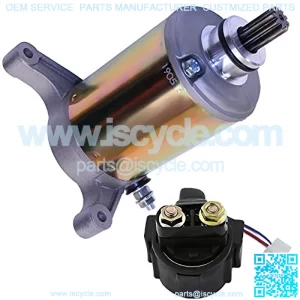 Starter and Relay Solenoid for YAMAHA ATV Warrior 350 YFM350X 1987-2000 2001 2002 2003 2004 YFM-350 348cc