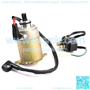 Starter Relay Solenoid Starter Motor for GY6 4-Stroke 50cc 150cc 200cc 250cc Scooter ATV Moped Go Karts 4 Wheelers Dirt Bikes Buggys Compatible with Tao tao SUNL Coolster Baja Roketa