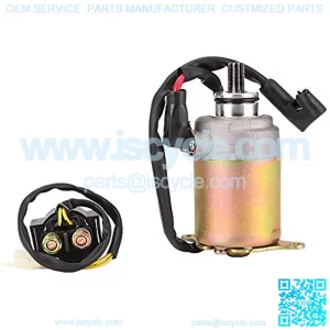 GY6 125CC 150CC Starter motor and Starter relay ATV Scooter Moped ATV Go Karts Quad 4 Wheelers Baja